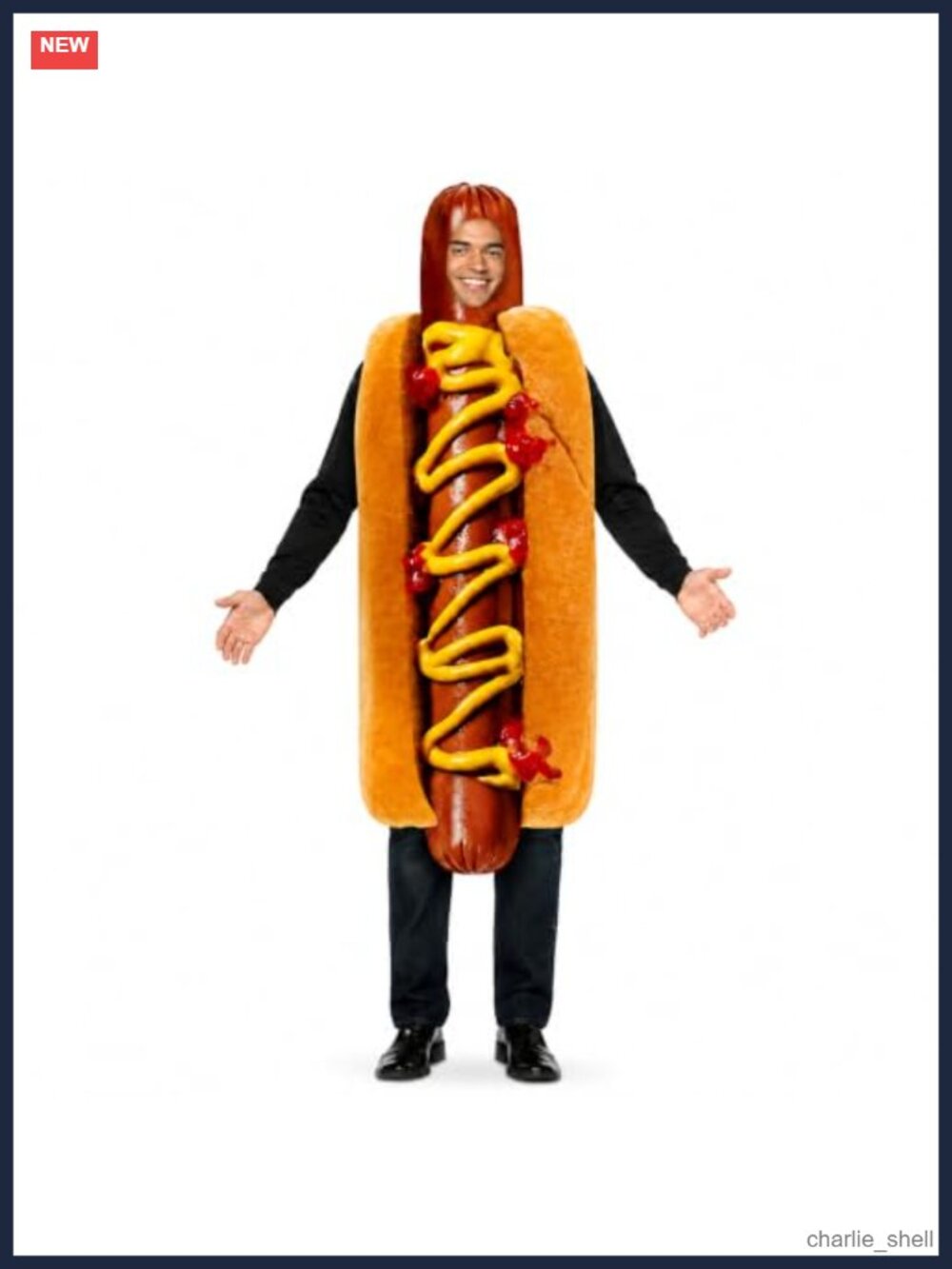 Adult Hot Dog Costume Funny Food Halloween Cosplay